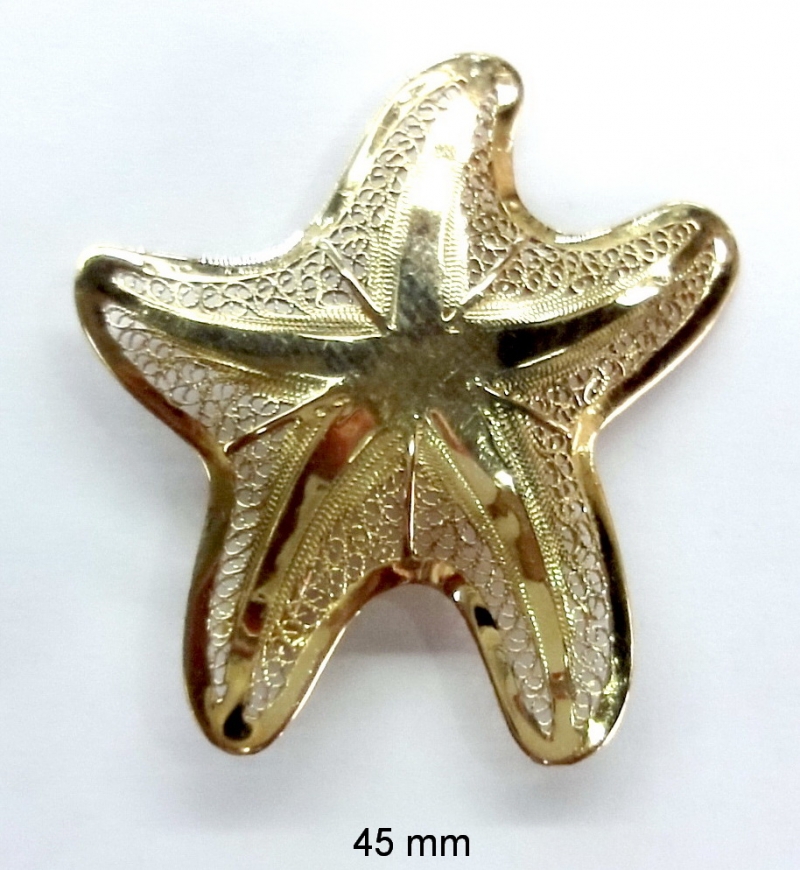 Producto Broche filigrana charra oro estrella de mar